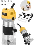 Resim STEİNER Germany Technology 3000 Watt 6 Kademe Devir Ayarlı Formika Traşlama Freze Makinesi 6 Mm Pens 