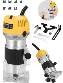 Resim STEİNER Germany Technology 3000 Watt 6 Kademe Devir Ayarlı Formika Traşlama Freze Makinesi 6 Mm Pens 