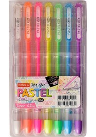 Resim My-Gel 0.7 Mm Kalem Pastel Renkler 7’Li Set Jel Kalem 