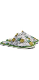 Resim Erkek Ananas Desen Yumuşak Tabanlı Ev Terliği 