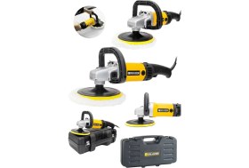 Resim Graizer Alman Ps-76 3000 Watt 6 Kademe Devir Ayarlı Metal Şanzuman Polisaj Makinası Zımpara Pasta Cila Makinesi Sarı 