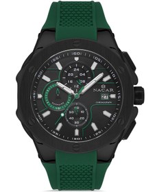 Resim Nacar SAFİR CAM SPOR YEŞİL ERKEK KOL SAATİ NC34-29B554-BBS6 
