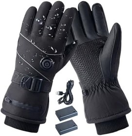 Resim Isıtmalı İş Eldivenleri - 3 Modlu Ayarlanabilir Isıtmalı Tam Parmak Dokunmatik Eldiven | Seyahat İş Kar Bisiklet Ev Dışı Kayak için Eldiven Dokunmatik El Isıtıcı | Unisex 