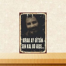 Resim Ahmet Kaya 20-30 cm Retro Ahşap Poster TKFX3659 