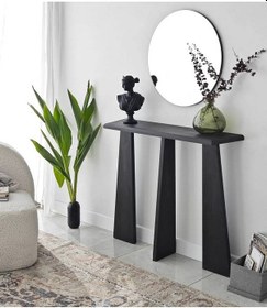 Resim Ela Wood Working Cleopatra Masif Ağaç Dresuar 100cm Siyah 