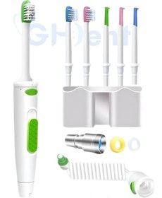 Resim Ghdent SH16 6 Başlıklı Fırçalı & Tek Gözlü Tazyikli BPA Free & FDA Kriterli Hibrit Manuel Ağız Duşu 