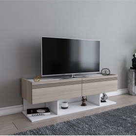 Resim EVDEKİMODA Kaşe Tv Ünitesi (beyaz-cordoba) 