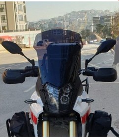 Resim Motocam Yamaha Tenere Rall 700 Ön Cam 2019-2026 Model 39cm Siyah Renkli 4mm 