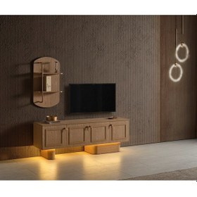 Resim Cies Mdf Tv Ünitesi Meşe 
