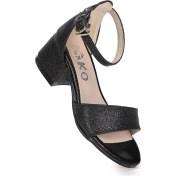 Resim Kiko Kids Alexa Günlük Kız Çocuk 4 Cm Topuklu Sandalet Abiye Ayakkabı Siyah Siyah 