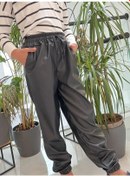 Resim Fashıon Zone Deri Jogger Pantolonlar 142318212 Siyah 