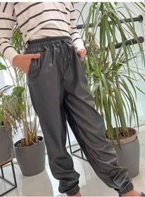 Resim Fashıon Zone Deri Jogger Pantolonlar 142318212 Siyah 