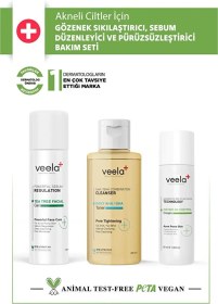 Resim Veela Akneli Ciltler Için Sıkılaştırıcı, Sebum Düzenleyici Ve Pürüzsüzleştirici Bakım Seti 