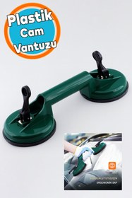 Resim NZB Çiftli Plastik Vantuz Cam Vakumlu Fayans Ahşap Tutucu Taşıma Araba Kaporta Göcük Çektirme 2'li 