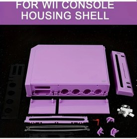 Resim Lumaworld Nintendo Wii Konsol İçin Purple Kapak Değişim Kiti Tam Koruma Kılıf Seti 