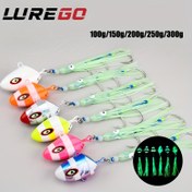 Resim 3 saç tokası bulunan metal kafa sahte yem ile deniz balıkçılığı için yavaş batan jig yem 