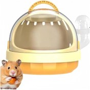 Resim Gajeena Sarı Hamster Taşıma Kafesi - Taşınabilir Dışarı Çıkış Kutuğu, Yumuşak Sponge İçerikli, Kaliteli Poliester Materyal Sarı 