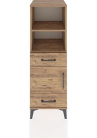 Resim Hyperion Dolap 3 Raflı 2 Çekmeceli Tek Kapaklı 44x44x134 Çam-çam Çam 