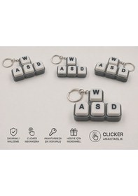 Resim Wasd Clicker Anahtarlık , Wasd Klavye Clicker Araç Anahtarlığı - Asdw Araba Anahtarlık 