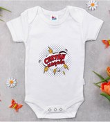 Resim Bk Kids Ceryan Kaçağı Tasarımlı Beyaz Bebek Body Zıbın-1 Çok Renkli 
