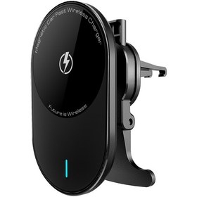 Resim Butu Ep08 Manyetik Araç Araç Hava Çıkışı Hızlı Şarj Cep Telefonu Kablosuz Şarj Cihazı Siyah 