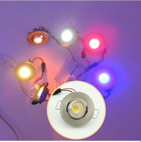 Resim Manda Gözü Saten Krom Sıva Altı Spot Cob Led Armatür 3W Krom 