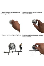 Resim HomeTarz Tek Kancalı Krom Havluluk Vantuzlu Banyo Tuvalet Havlu Askılık 