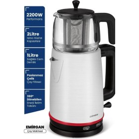 Resim Allians Geniş Hazneli 2200W Paslanmaz Çelik Çay ve Su Isıtıcı 