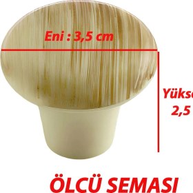Resim Glaswen Sert Plastik Mantar Düğme Kulp Kayın Dolap Mobilya Mutfak Dolabı Çekmece Kapak Kulpu Kulbu 