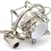 Resim Lastvoice SHM-02 PRO Stüdyo Mikrofon Gri Shock Mount ( Metal ) 