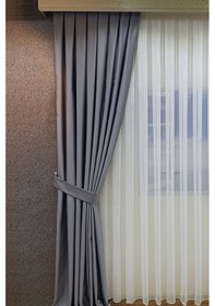 Resim Mat Saten Açık Gri Fon Perde Gri 