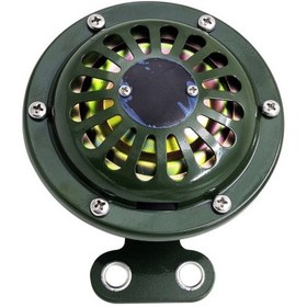 Resim 24v 110db Elektrikli Korna Yuvarlak Hoparlör Herhangi Bir 24v Araç Kamyon Tren Yat İçin Su Geçirmez 
