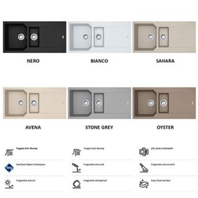 Resim Franke Urban Ubg 651-100 Granit Eviye. 1.5 Hazne. Avena 