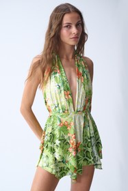 Resim PIXIE ELBİSE / YEŞİL DESENLİ - M 