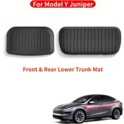 Resim For Tesla Model Y Juniper 2025 için: Ön ve Arka Alt Bagaj Matı - Dayanıklı, Kaymaz, Tüm Hava Koşullarına Karşı Koruma, TPE Malzeme, Su Geçirmez, Kolay Kurulum, Juniper Aksesuarlarıyla Uyumlu, Tesl için Kargo Lineri 