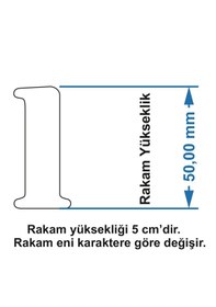 Resim Stencil Rakam Boyama Şablonu X006-sayı Rakam Yüksekliği 5 Cm 