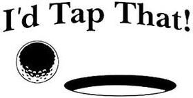 Resim Makarios LLC I'd Tap That Golf Putt MKR Çıkartma Vinil Çıkartma |Arabalar Kamyonlar Duvarlar Dizüstü Bilgisayar|Siyah|7,5 x 3,8 inç|MKR1260 