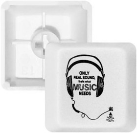 Resim DIYthinker Müzik Kulaklık Şarkı Ses Kelimeler Pbt Mekanik Klavye için Tuş Kapakları Beyaz Oem İz Bırakmayan Baskı R3 Çok Renkli 