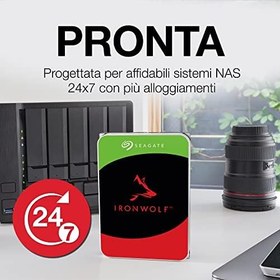 Resim Seagate IronWolf, 6 TB, Dahili Sabit Disk, NAS, CMR 3,5 İnç, SATA 6 Gb/sn, 7200 RPM, 256 MB Önbellek, RAID Ağa Bağlı Depolama için, 3 yıl Rescue Services (ST6000VN006) 