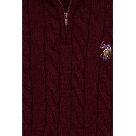 Resim U.s. Polo Assn. Erkek Çocuk Bordo Kazak /triko 50315628-VR014 