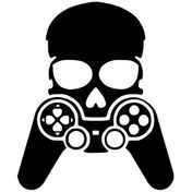 Resim Gamer Kuru Kafa - Araç, Oto, Laptop, Duvar Uyumlu Sticker 15 18 Cm 