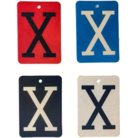 Resim Uzun Ömürlü Araba Hava Ferahlatıcısı - x Harf Tasarımı, 4 Renk, Araçlar & Karavanlar Için Kağıt 