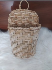 Resim Süs Dükkanı Hasır Gazetelik Kapı Önü Sepeti Dekoratif Model 