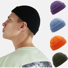 Resim Külah Erkek Docker Örgü Bere Skullcap Hipster Şapka 