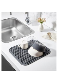Resim Rotanev Silikon Bulaşık Kurutma Matı Su Toplamaz Kaydırmaz Bulaşıklık Tencere Altlığı 
