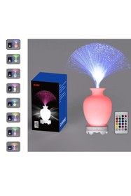 Resim PREPARE Bluetooth Hoparlör Vazo Tasarımlı Püsgüllü Kumandalı 17 Çeşit Rengarenk RGB Ledli 