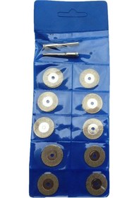 Resim 12 Parça 16 Mm Elmas Taşlama Diski Minii Dairesel Disk 