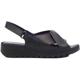 Resim MARİNE SHOES Hakiki Deri Kadın Sandalet M018 