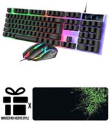 Resim Rowl RGS-05 RGB Oyuncu Klavye Mouse Set + Mouse Pad 