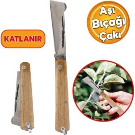 Resim İlk El Grup Ieg™ Aşı Bıçağı Profesyonel Çelik Tepeli Uçlu Bağ Ağaç Budama Aşı Çakısı 170 mm Ah 